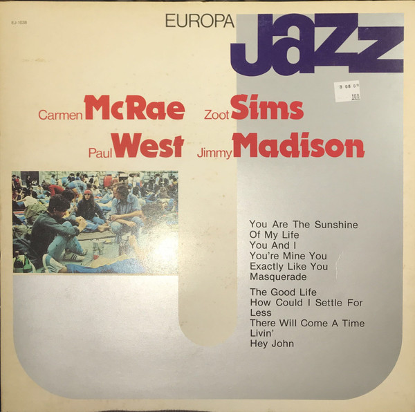 Carmen McRae, Zoot Sims, Paul West, Jimmy Madison - Carmen McRae Zoot Sims Paul West Jimmy Madison (LP, Album)