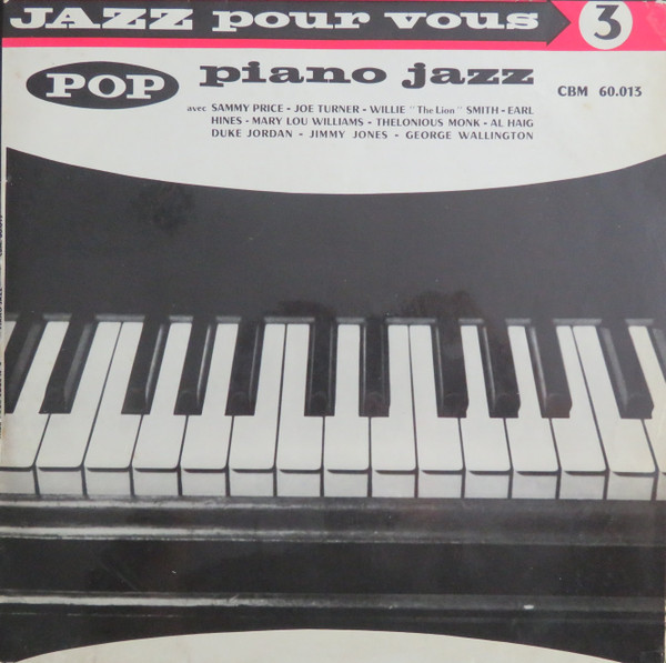 Various - Jazz Pour Vous No. 3 Piano Jazz (10", Comp)