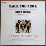 The Sextet Of Orchestra U.S.A. Under The Direction Of Mike Zwerin - Mack The Knife And Other Berlin Theatre Songs Of Kurt Weill (LP, Album, RE)