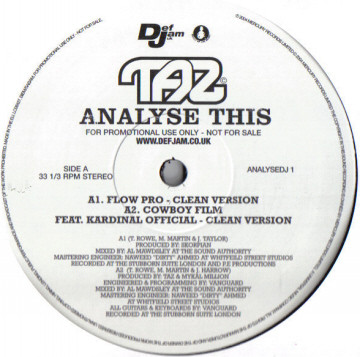 TAZ (6) - Analyse This (12", Promo, Smplr)