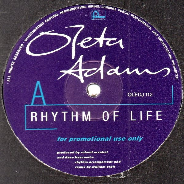 Oleta Adams - Rhythm Of Life (12", Promo)