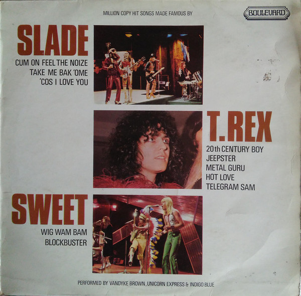 Various - Million Copy Hit Songs Made Famous By T. Rex, Slade And Sweet (LP, Comp)