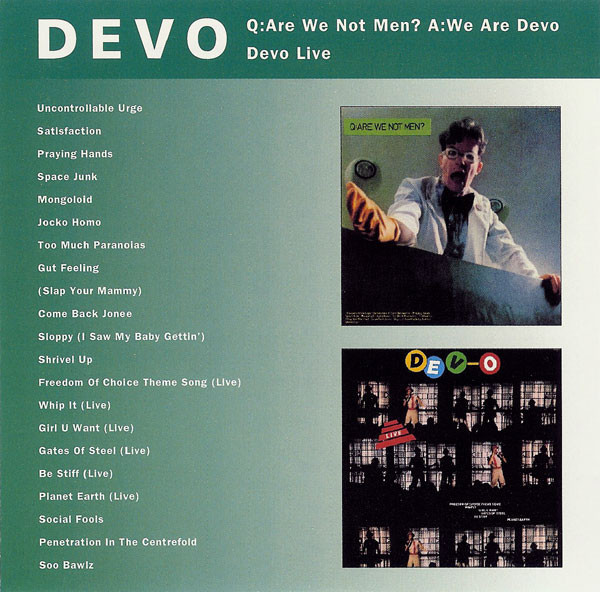 Devo - Q: Are We Not Men? A: We Are Devo / Devo Live (CD, Comp)