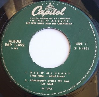 Pee Wee Hunt - Swingin' Around Part 1 (7", EP)