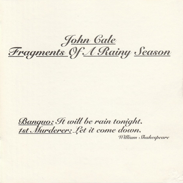 John Cale - Fragments Of A Rainy Season (CD, Album)