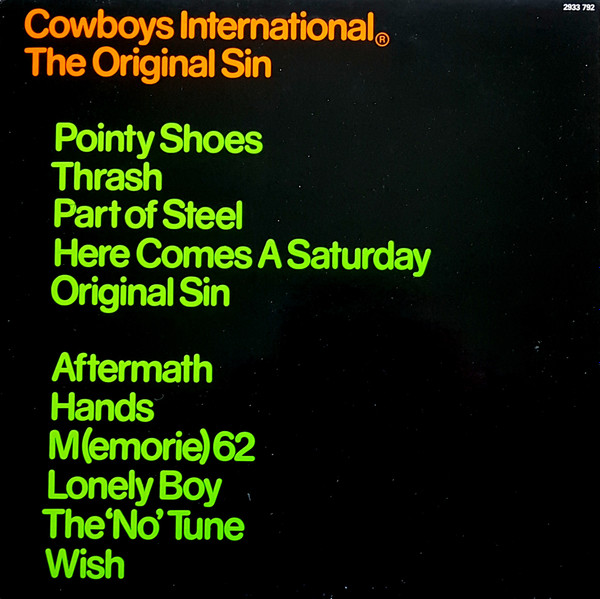 Cowboys International - The Original Sin (LP, Album, RP)