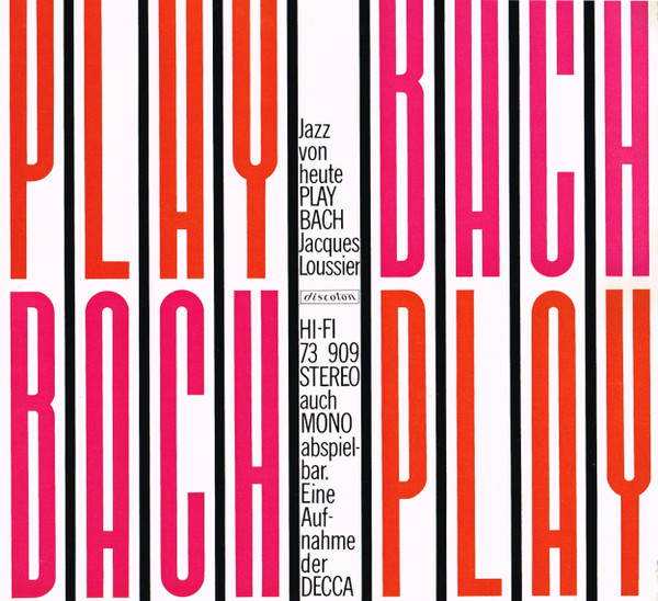 Jacques Loussier - Jazz Von Heute: Play Bach  (LP, Comp)