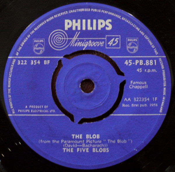 The Five Blobs - The Blob (7", Single)