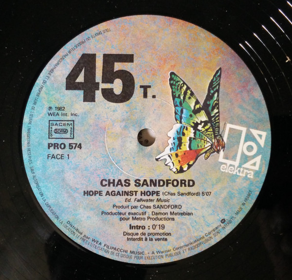 Chas Sandford - Hope Against Hope (12", Ltd)