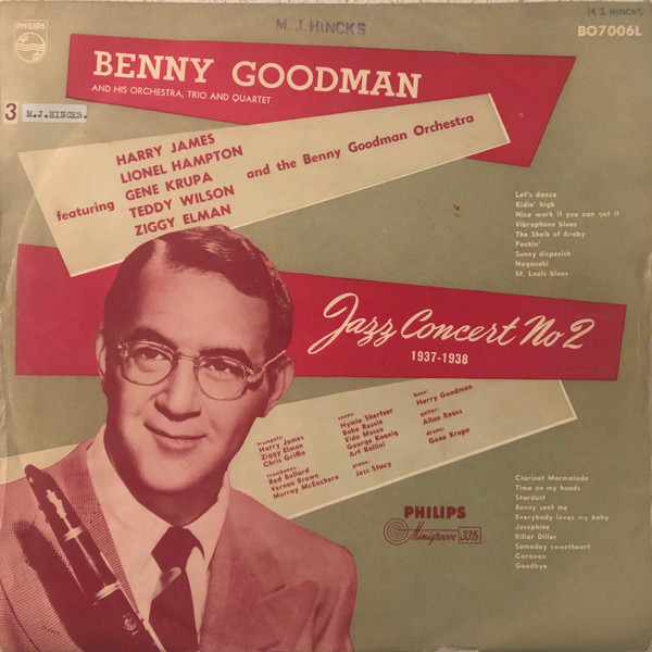 Benny Goodman And His Orchestra, Benny Goodman Trio & The Benny Goodman Quartet - 1937-38 Jazz Concert No. 2 (2xLP, Album)