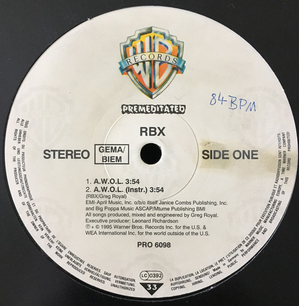 RBX - A.W.O.L. / Rough Is The Texture (12")