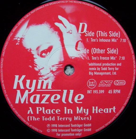 Kym Mazelle - A Place In My Heart (The Todd Terry Mixes) (12", Promo)