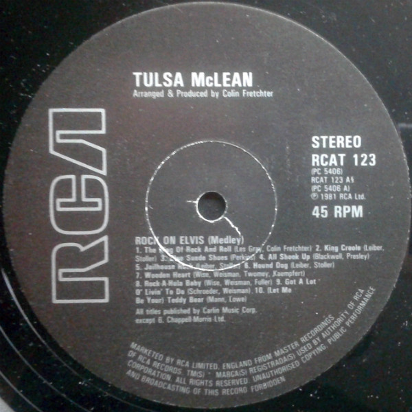 Tulsa McLean - Rock On Elvis (12")