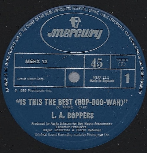 L.A. Boppers - Is This The Best (Bop-Doo-Wah) (12")