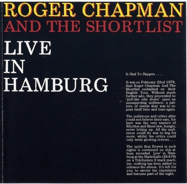 Roger Chapman And The Shortlist - Live In Hamburg (LP, Album, RE, RP)