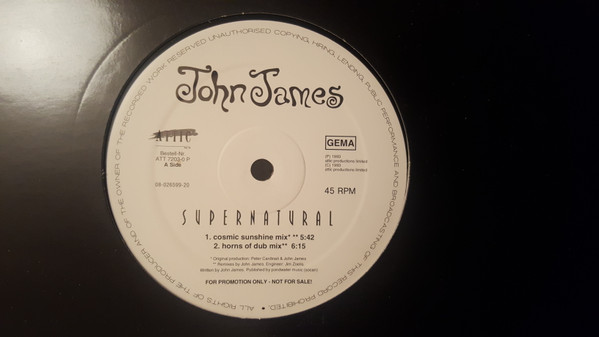 John James - Supernatural (12", Promo)