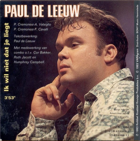 Paul de Leeuw / Annie De Rooy - Ik Wil Niet Dat Je Liegt / Waarheen Waarvoor (CD, Single)