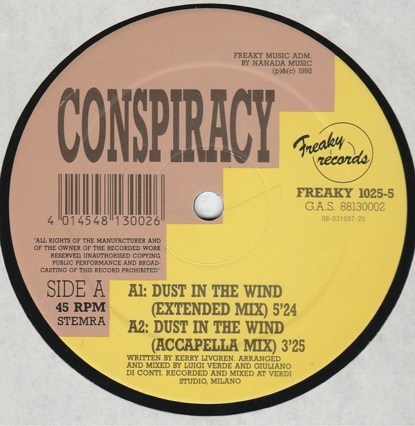 Conspiracy (2) - Dust In The Wind (12", Com)