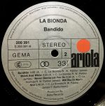 La Bionda - Bandido (LP, Album, Gat) - Afbeelding 5