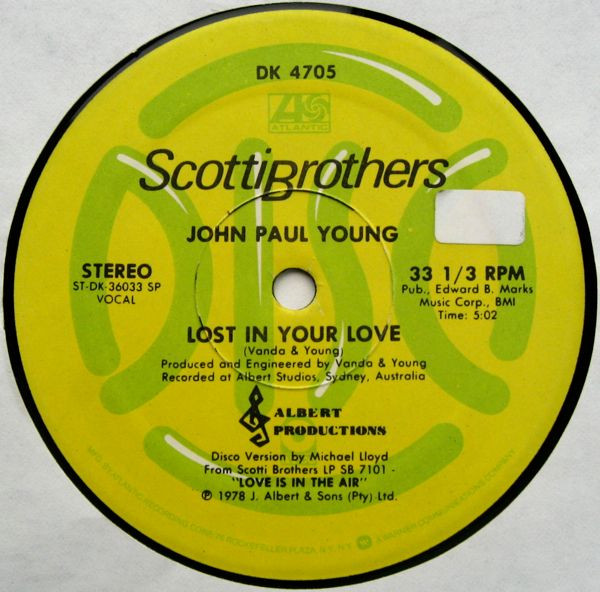 John Paul Young - Lost In Your Love / The Day That My Heart Caught Fire (12")