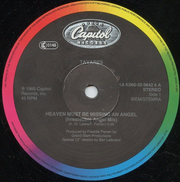 Tavares - Heaven Must Be Missing An Angel (12", Single)