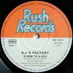 DJ's Factory - A View To A Kill (12", Single) - Afbeelding 3
