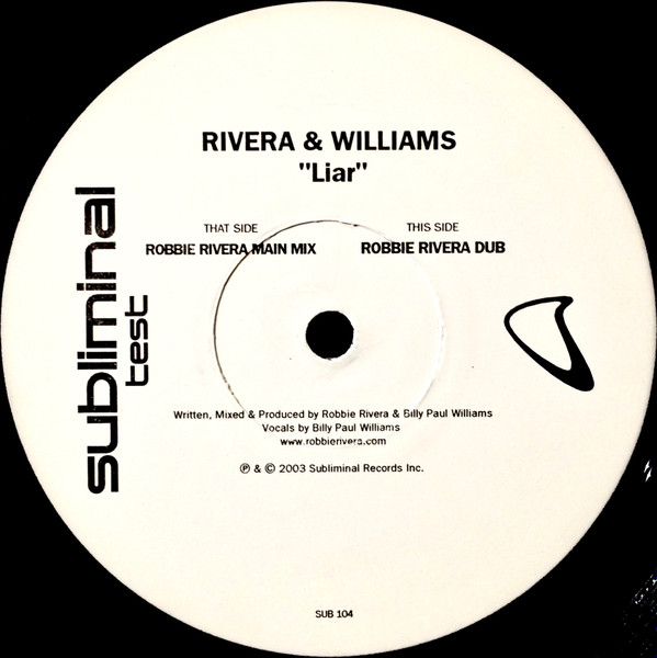 Rivera* & Williams* - Liar (12", TP)