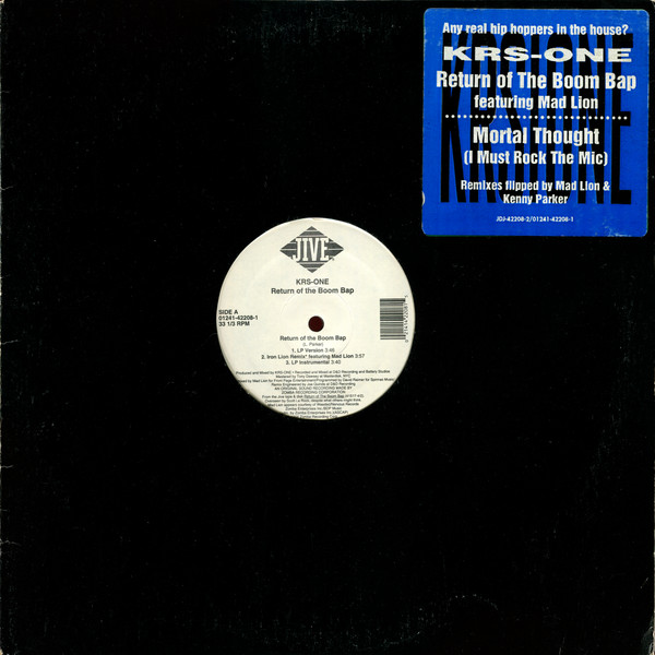 KRS-One - Return Of The Boom Bap / Mortal Thought (12")