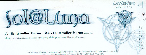 Sol@Luna - Es Ist Voller Sterne (12")