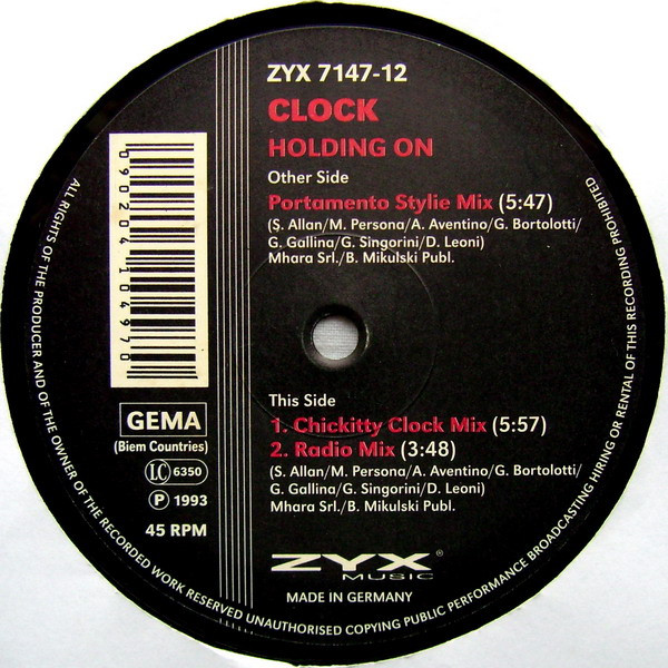 Clock - Holding On (12")