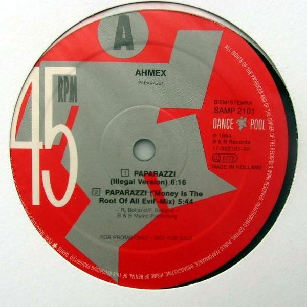 Ahmex - Paparazzi (12", Promo)