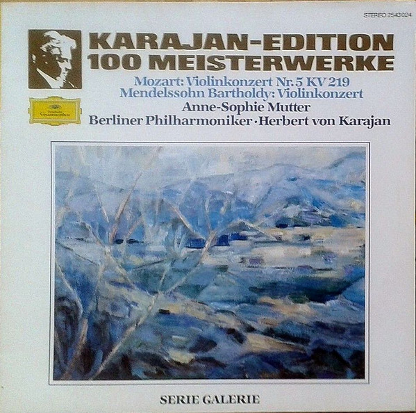 Berliner Philharmoniker, Herbert von Karajan - Karajan-Edition 100 Meisterwerke - Mozart: Violinkonzert Nr. 5 A-dur - Mendelssohn Bartholdy: Violinkonzert E-moll (LP, Comp)