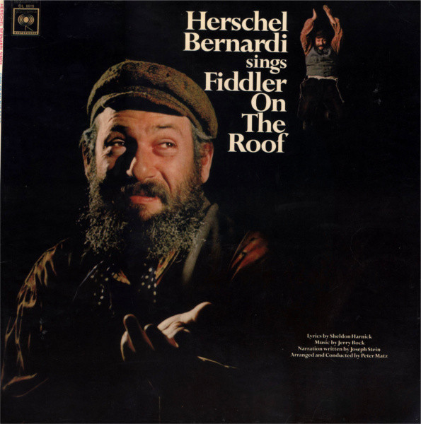 Herschel Bernardi - Herschel Bernardi Sings Fiddler On The Roof (LP, Album, Mono)
