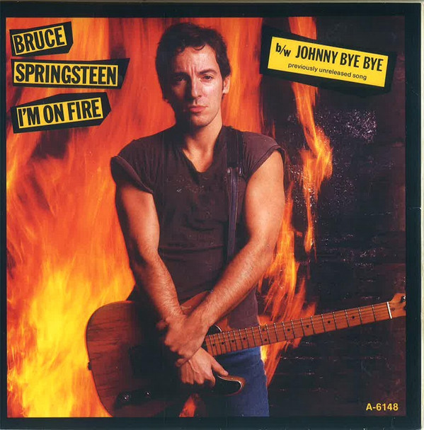 Bruce Springsteen - I'm On Fire (7", Single, Red)