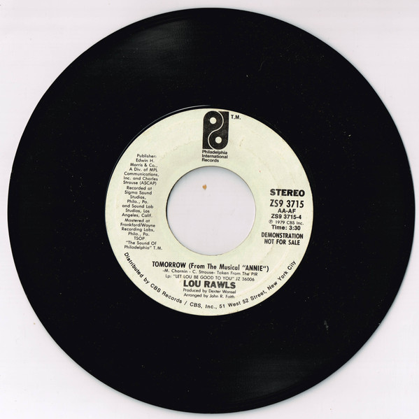 Lou Rawls - What's The Matter With The World / Tomorrow (7", Single, Promo)