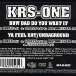 KRS-One - How Bad Do You Want It (12")