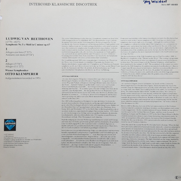 Ludwig van Beethoven - Wiener Symphoniker, Otto Klemperer-1