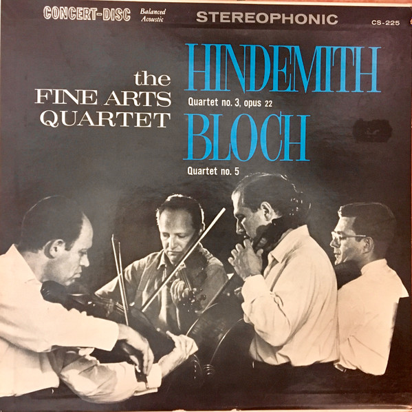 Paul Hindemith, Ernest Bloch, The Fine Arts Quartet-0