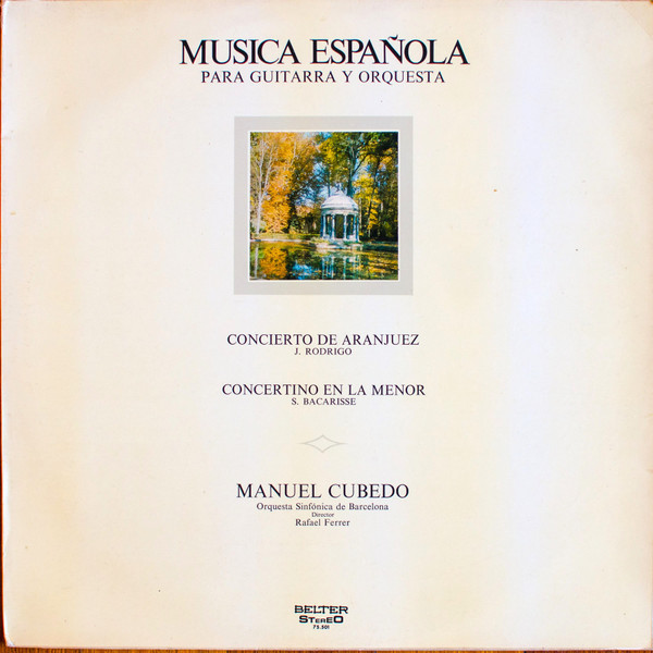 Joaquín Rodrigo, Salvador Bacarisse – Manuel Cubedo, Orquestra Simfónica De Barcelona , Director: Rafael Ferrer-0