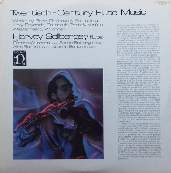 Harvey Sollberger With Charles Wuorinen, Sophie Sollberger, Allen Blustine, Jeanne Benjamin-0