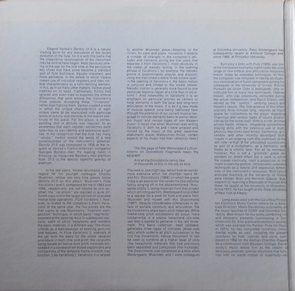 Harvey Sollberger With Charles Wuorinen, Sophie Sollberger, Allen Blustine, Jeanne Benjamin-1