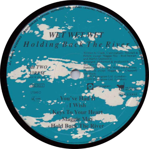 Wet Wet Wet Holding Back The River LP Album Akerrecords nl