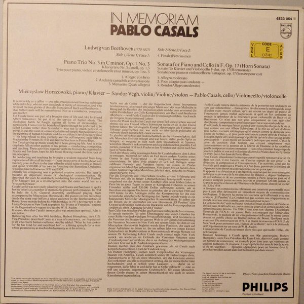 Ludwig van Beethoven, Pablo Casals-1