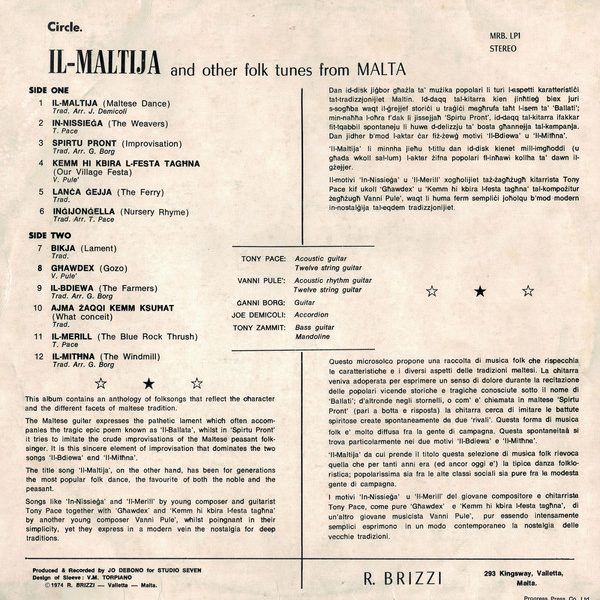 Tony Pace (2), Vanni Pule', Ġanni Borg, Joe Demicoli, Tony Zammit-1