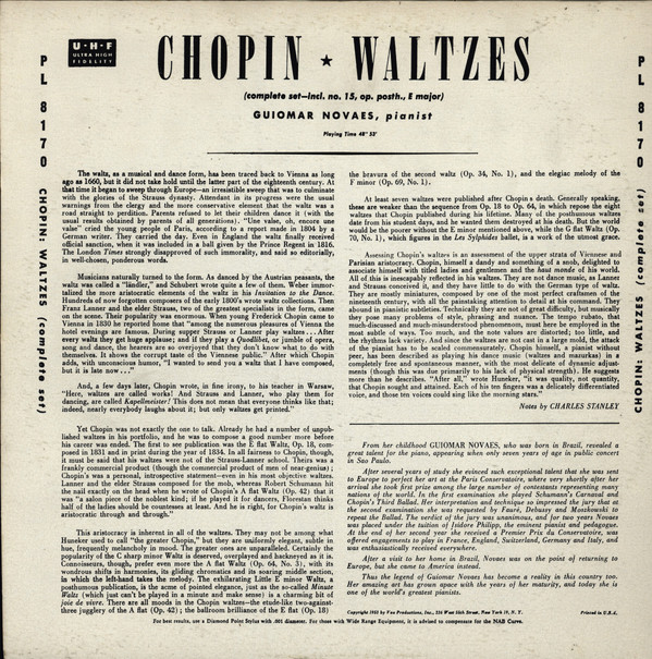 Guiomar Novaes, Frédéric Chopin-1