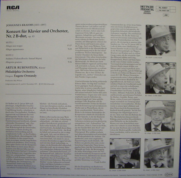 Johannes Brahms - Arthur Rubinstein-1