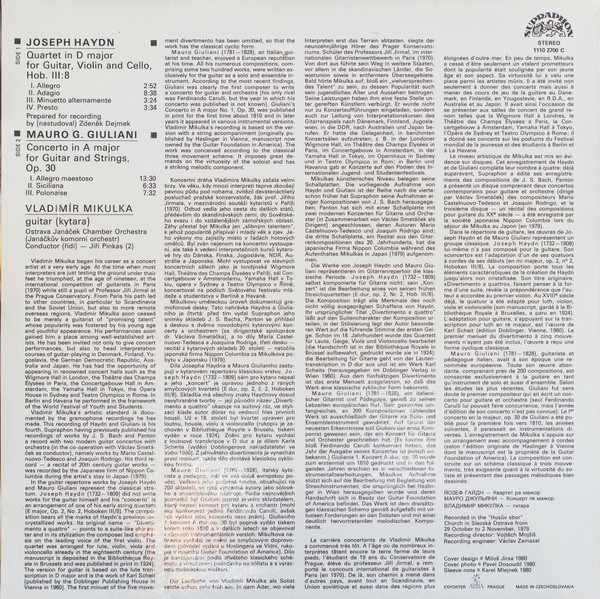 Joseph Haydn / Mauro Giuliani (2) - Vladimír Mikulka, Ostrava Janáček Chamber Orchestra, Jiří Pinkas-1