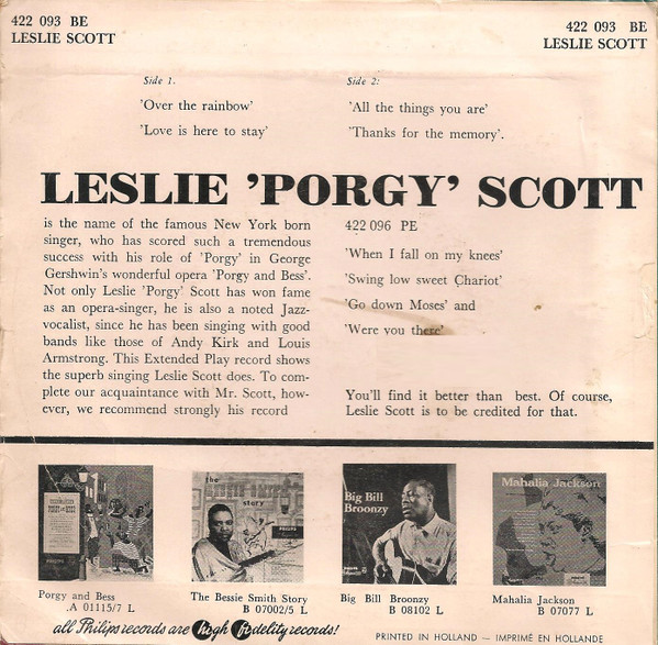 Leslie "Porgy" Scott*-1