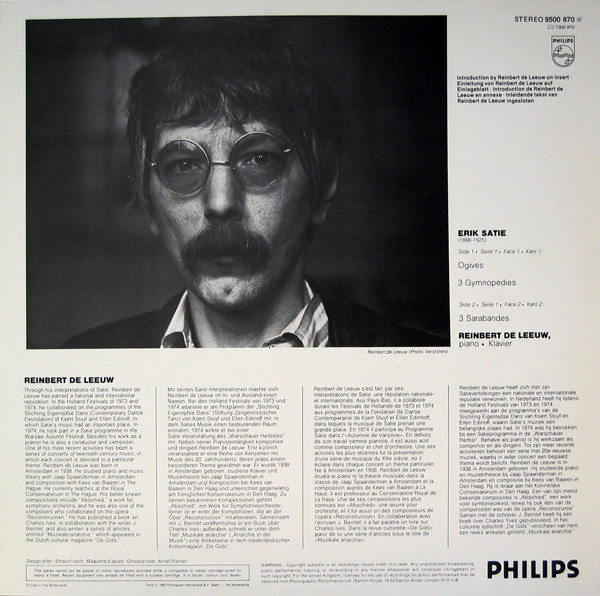 Erik Satie, Reinbert de Leeuw-1