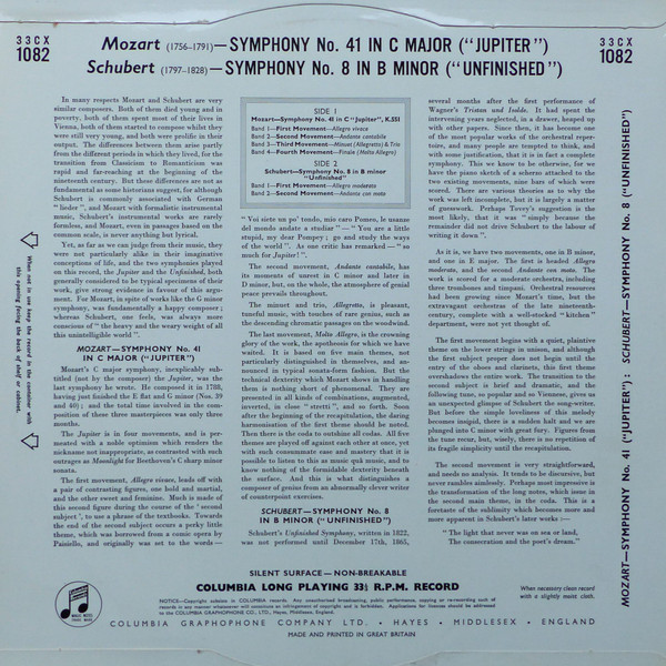 Wolfgang Amadeus Mozart, Franz Schubert, Bruno Walter, Philharmonic-Symphony Orchestra Of New York-1